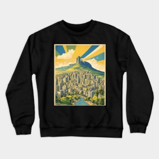 Belo Horizonte Brazil Vintage Tourism Travel Poster Crewneck Sweatshirt